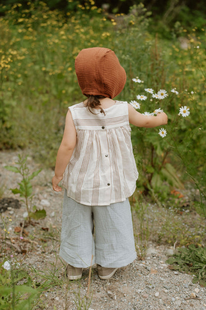 the high waist culotte with pockets - muslin