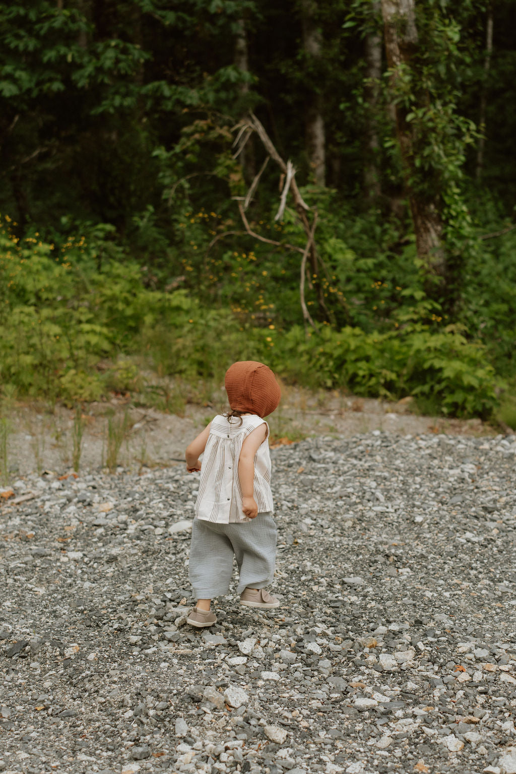 the high waist culotte with pockets - muslin