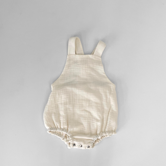 the cross-back romper - muslin